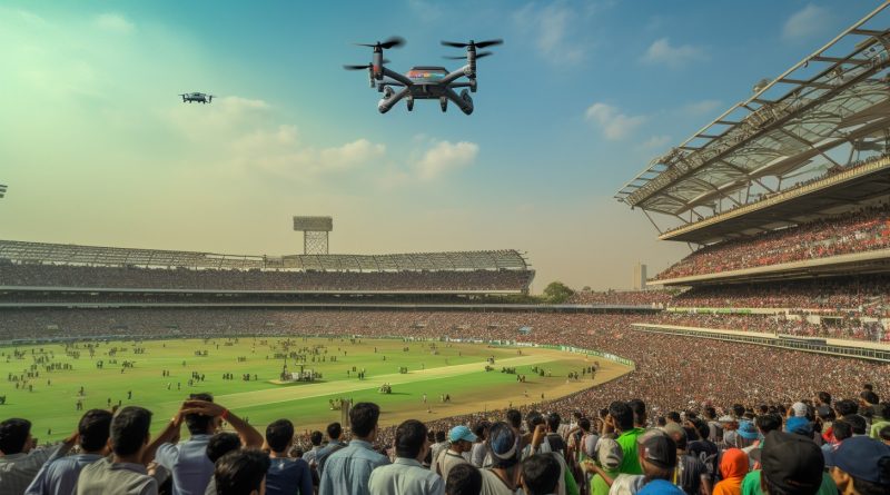 "Ahmedabad's 'No Drone Zone' ensures safety during the Pakistan-India Cricket Showdown."
