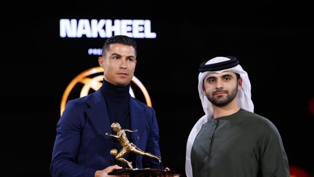 "Globe Soccer Awards, Ronaldo, Haaland, Manchester City, global football excellence."